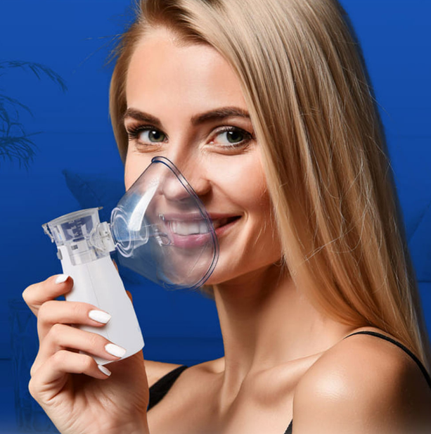Aparat aerosoli cu tehnologie mesh Vitammy Mesh 1 pentru copii si adulti portabil silentios alb – imaginea 3