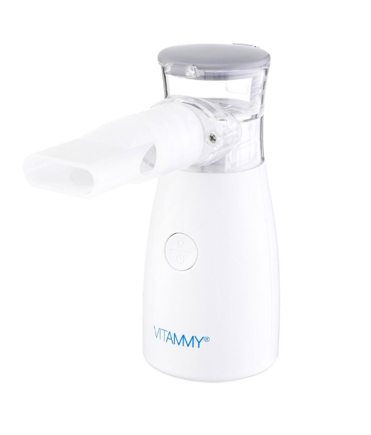 Aparat aerosoli cu tehnologie mesh Vitammy Mesh 1 pentru copii si adulti portabil silentios alb – imaginea 4