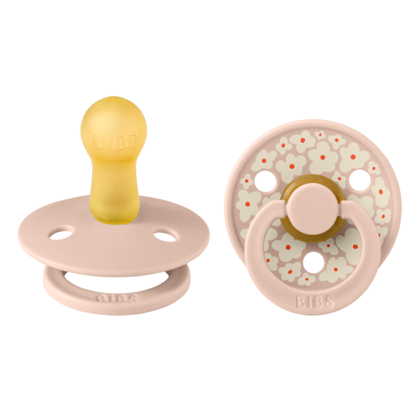 Set 2 suzete Bibs Colour Studio Collection Flower Latex tetina rotunda 6 luni+ Blush – imaginea 4