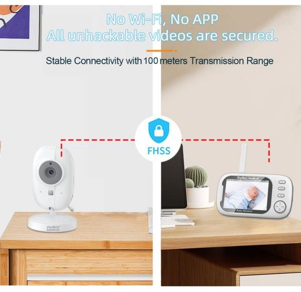 Baby monitor si camera audio-video wireless pentru supraveghere bebe – imaginea 3