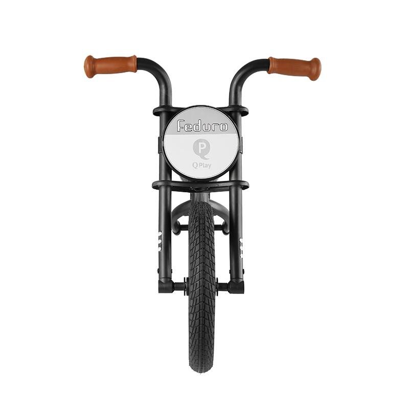 Bicicleta fara pedale QPlay Feduro Negru Balance bike, roti 12 inch gonflabile, sa ajustabila din piele ecologica, varsta 3-6 ani – imaginea 6