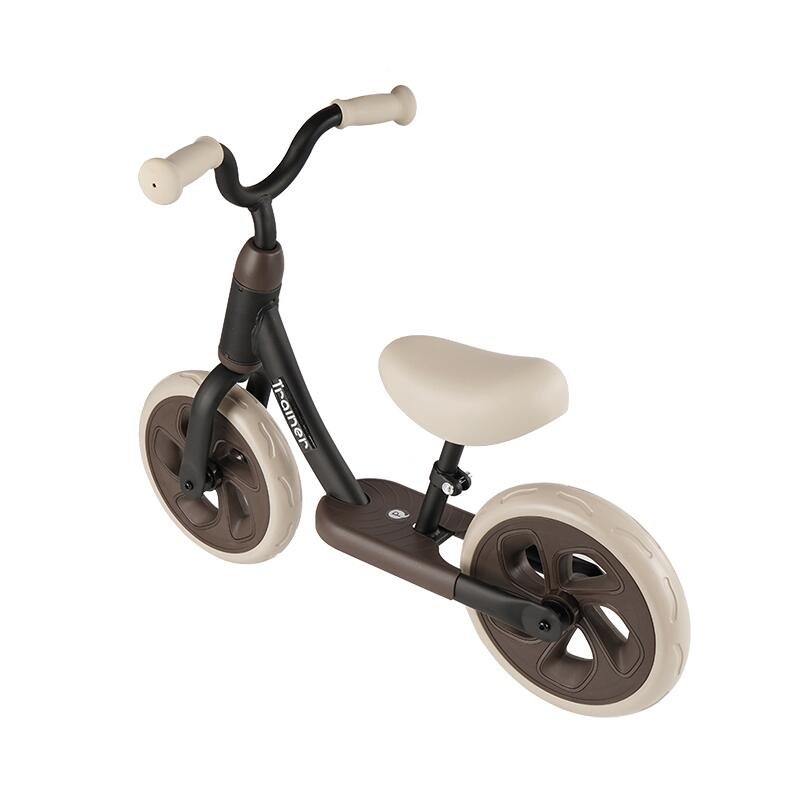 Bicicleta copii fara pedale QPlay Trainer Balance bike negru 10 inch, varsta 2-4 ani, sa din piele ecologica, inaltime ajustabila la ghidon si scaun, roti din spuma EVA cu densitate ridicata – imaginea 2