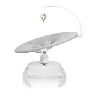 Balansoar Lionelo Iris Gri 2 in 1, Rotire 360 grade, Electric, Cu 3 moduri de leganare, Cu 5 trepte de viteza, Cu 3 pozitii de inclinare, Pana la 9 kg