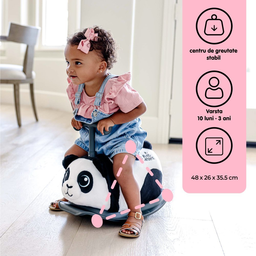 Balansoar cu roti My Buddy Wheels Panda – imaginea 5