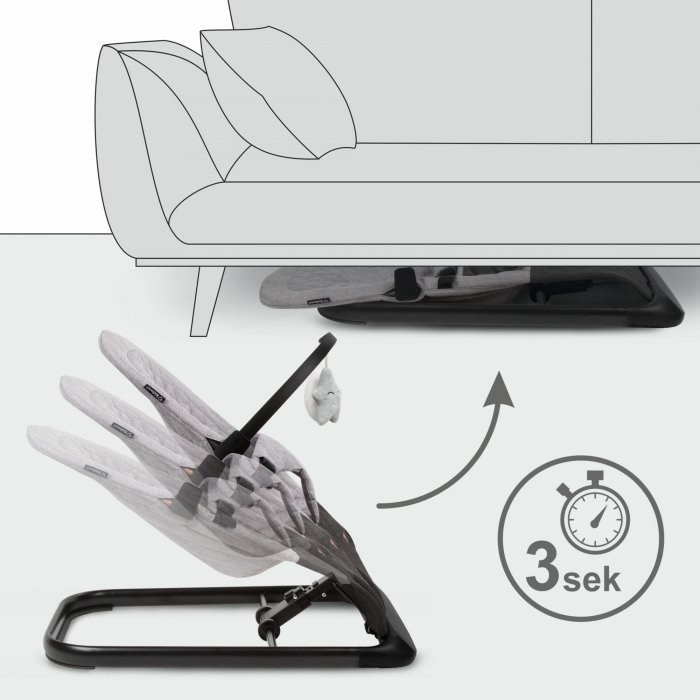 Balansoar pentru copii Kidwell Laro Grey Black – imaginea 4