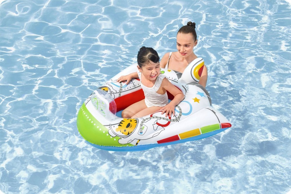 Barca gonflabila pentru copii cu sunete Bestway 104 x 99 cm Space Ship – imaginea 5