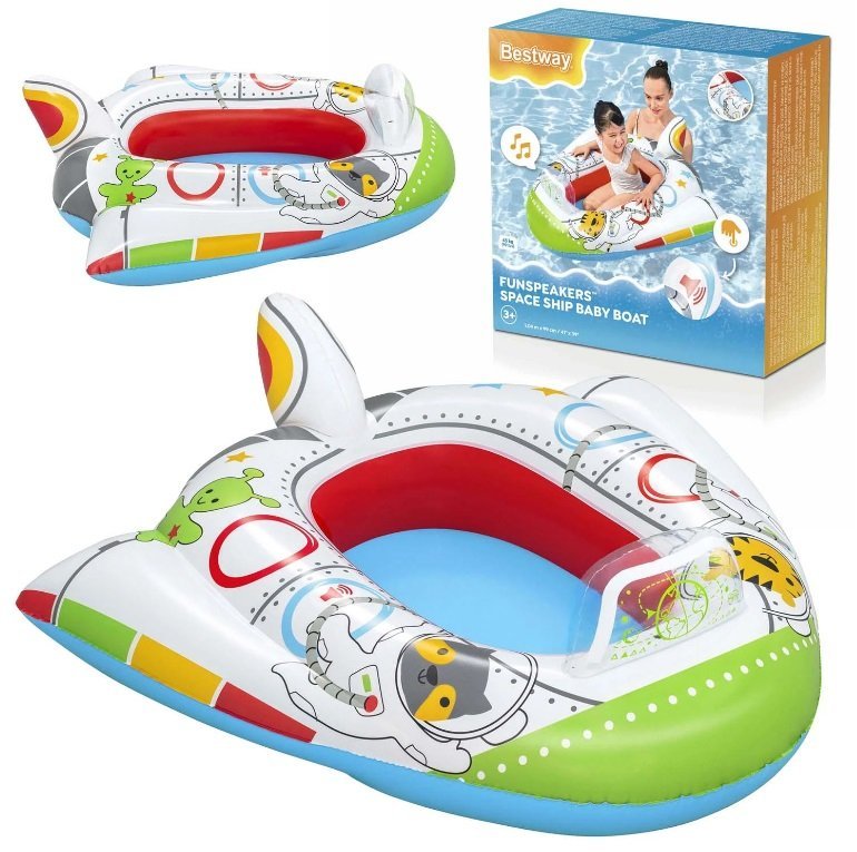 Barca gonflabila pentru copii cu sunete Bestway 104 x 99 cm Space Ship – imaginea 2