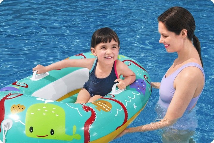 Barca gonflabila pentru copii cu manere 119 x 79 cm – imaginea 6
