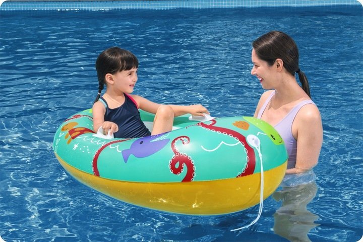 Barca gonflabila pentru copii cu manere 119 x 79 cm – imaginea 7