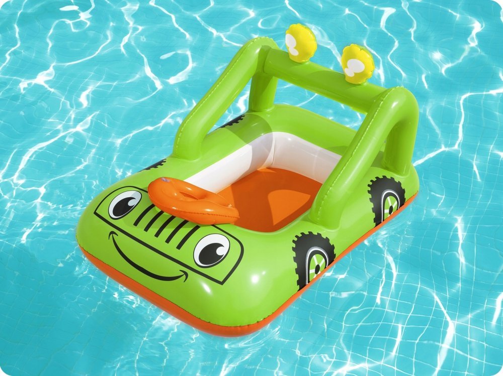 Barca gonflabila pentru copii Bestway 92 x 61 cm Smiling Car Verde – imaginea 5