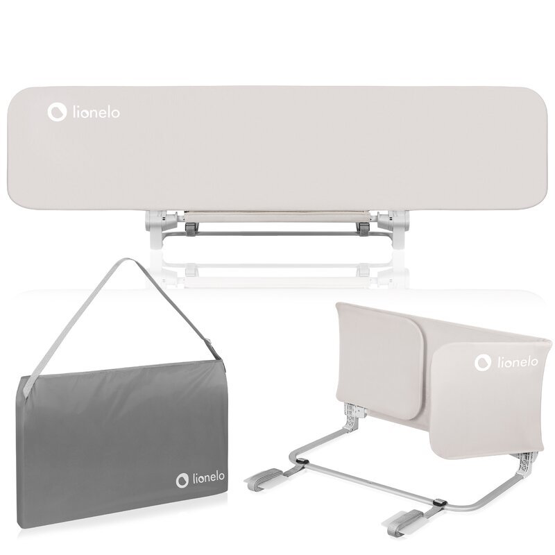 Bariera de protectie pentru pat Lionelo Lora XL 150×46 cm bej – imaginea 7