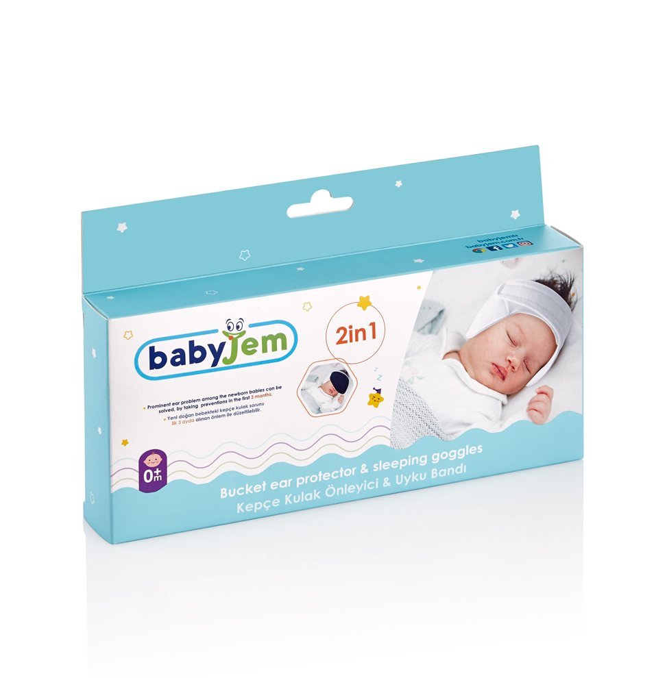 Bentita 2 in 1 pentru urechi BabyJem Bucket Air Antracit – imaginea 4
