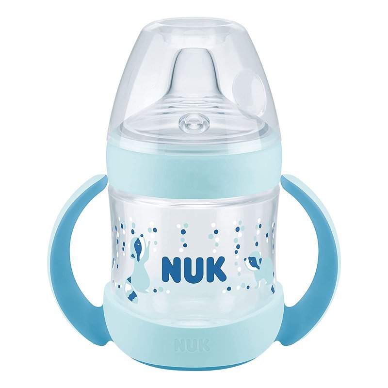 Biberon Nuk Learner Nature Sense 150 ml albastru 6-18 luni – imaginea 2