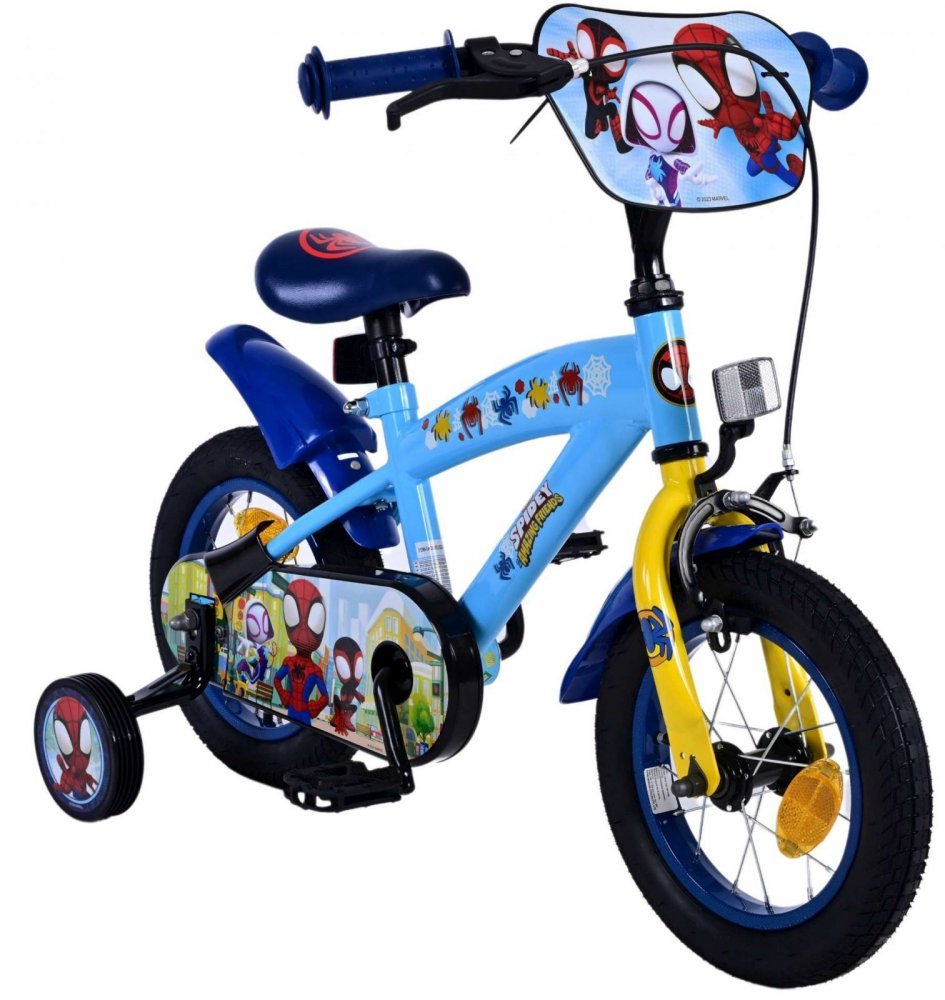 Bicicleta pentru copii EL Spidey si prietenii 12 inch, frana de mana pe roata fata, scaun si ghidon reglabil, spite metalice, roti gonflabile – imaginea 7