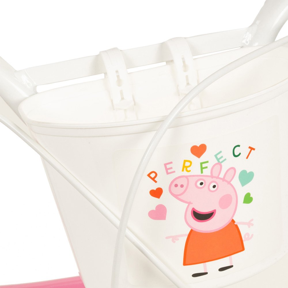 Bicicleta copii Toimsa Peppa Pig Pink 16 inch, cu cosulet frontal si scaunel pentru papusi, de la 5 ani, inaltimea recomandata 110-120 cm, scaun si ghidon reglabile, roti ajutatoare detasabile – imaginea 5