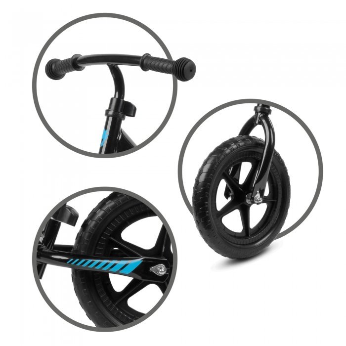 Bicicleta fara pedale Kidwell Rebel black – imaginea 3