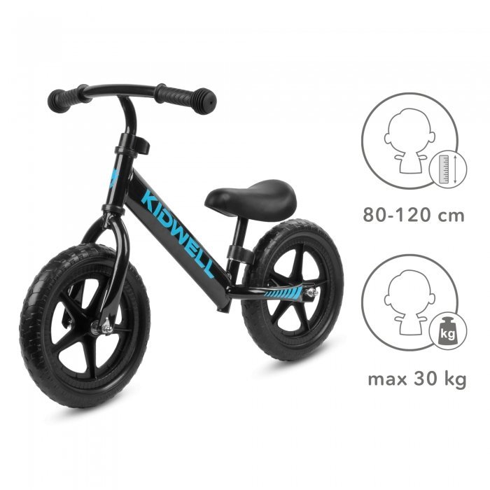 Bicicleta fara pedale Kidwell Rebel black – imaginea 5