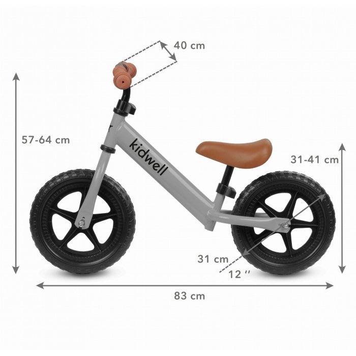 Bicicleta fara pedale Kidwell Rebel gray – imaginea 4
