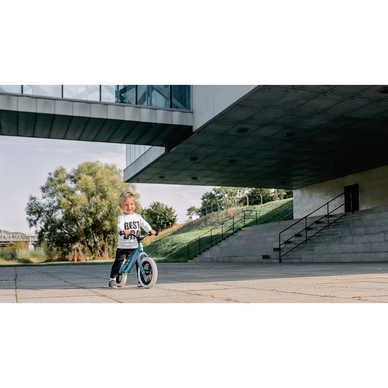 Bicicleta fara pedale Lionelo Bart 12 inch Purple Amethyst, roti din spuma EVA, de la 2 ani pana la 30 kg, scaun reglabil de la 35-43 cm, ghidon ajustabil, suport pentru picioare in relief, maner de transport – imaginea 6