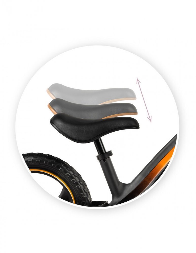 Bicicleta fara pedale Momi Mizo Black 12 inch, foarte usoara, roti din spuma EVA, scaun reglabil de la 33-40 cm, greutate maxima admisa 25 kg, de la 3 ani – imaginea 7