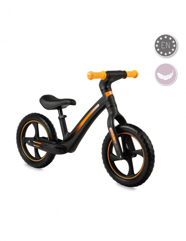 Bicicleta fara pedale Momi Mizo Black 12 inch, foarte usoara, roti din spuma EVA, scaun reglabil de la 33-40 cm, greutate maxima admisa 25 kg, de la 3 ani – imaginea 3