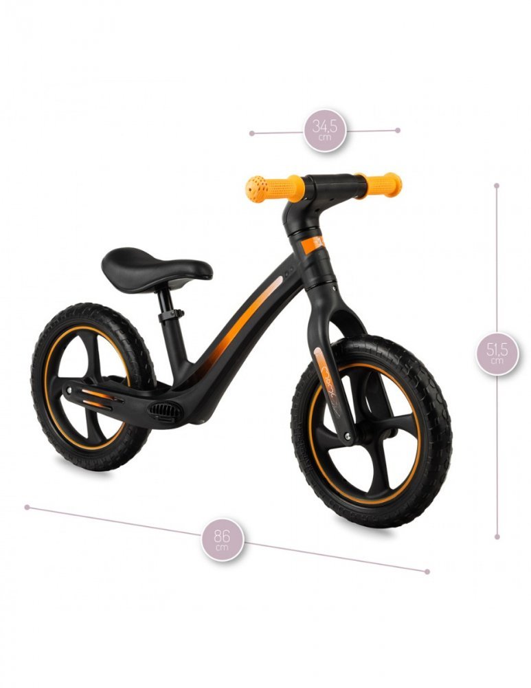Bicicleta fara pedale Momi Mizo Black 12 inch, foarte usoara, roti din spuma EVA, scaun reglabil de la 33-40 cm, greutate maxima admisa 25 kg, de la 3 ani – imaginea 5