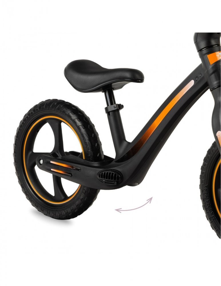 Bicicleta fara pedale Momi Mizo Black 12 inch, foarte usoara, roti din spuma EVA, scaun reglabil de la 33-40 cm, greutate maxima admisa 25 kg, de la 3 ani – imaginea 6
