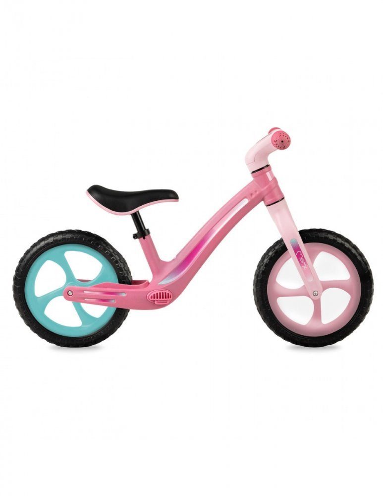 Bicicleta copii fara pedale Momi Mizo Pink 12 inch, foarte usoara, roti din spuma EVA, scaun reglabil de la 33-40 cm, greutate maxima admisa 25 kg, de la 3 ani – imaginea 2