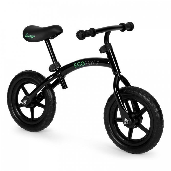 Bicicleta fara pedale cu roti din spuma EVA Ecotoys YM-BB-13 negru – imaginea 5