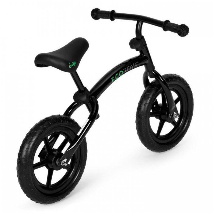 Bicicleta fara pedale cu roti din spuma EVA Ecotoys YM-BB-13 negru – imaginea 2