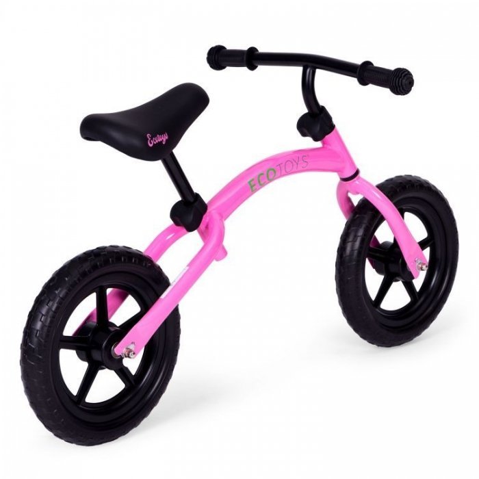 Bicicleta fara pedale cu roti din spuma EVA Ecotoys YM-BB-13 roz – imaginea 2
