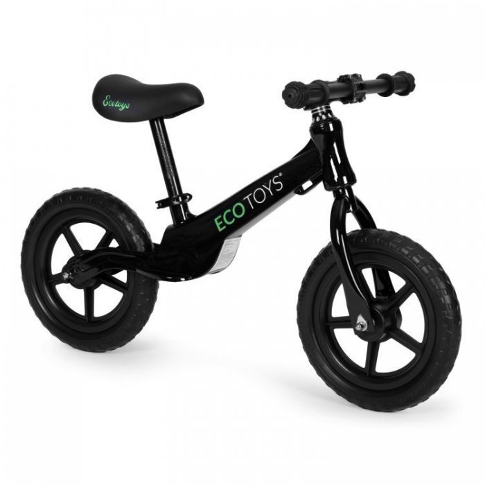 Bicicleta fara pedale cu roti din spuma EVA Ecotoys YM-BB-17 negru – imaginea 5