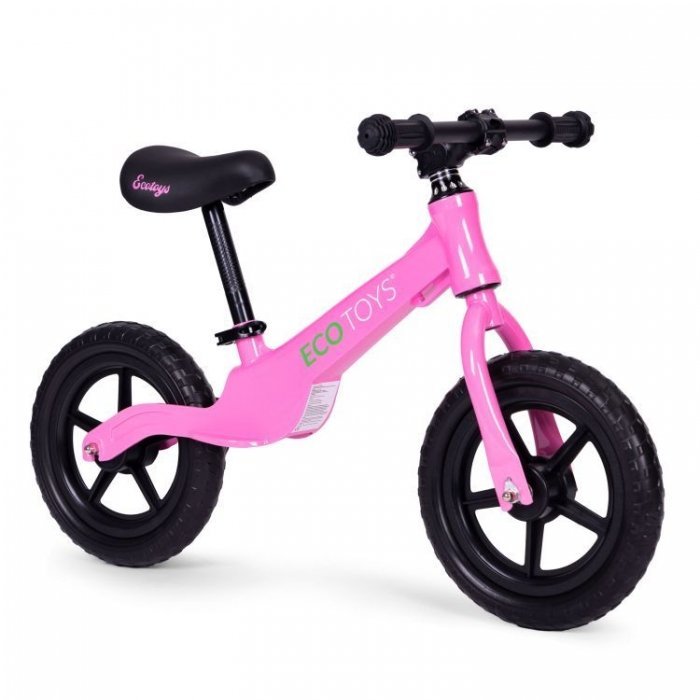 Bicicleta fara pedale cu roti din spuma EVA Ecotoys YM-BB-17 roz – imaginea 5