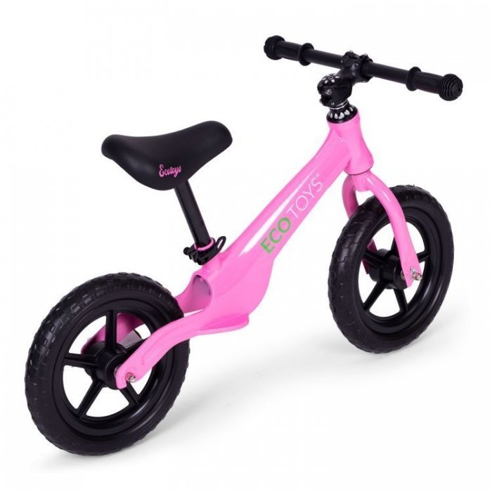 Bicicleta fara pedale cu roti din spuma EVA Ecotoys YM-BB-17 roz – imaginea 2
