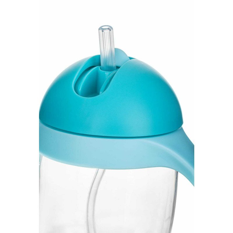 Cana de apa Bocioland cu pai si manere 300 ml 6 luni+ Blue – imaginea 2