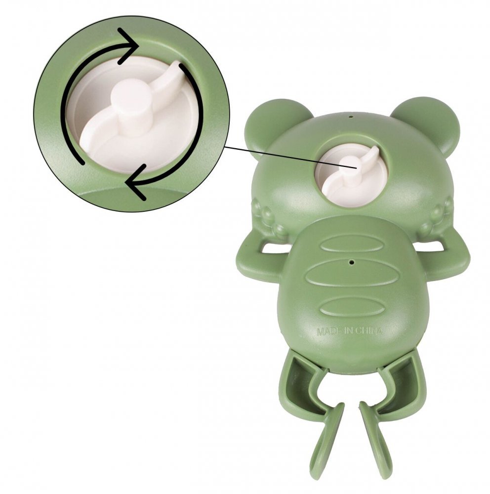 Jucarie de baie cu cheita Swimming frog Green – imaginea 3