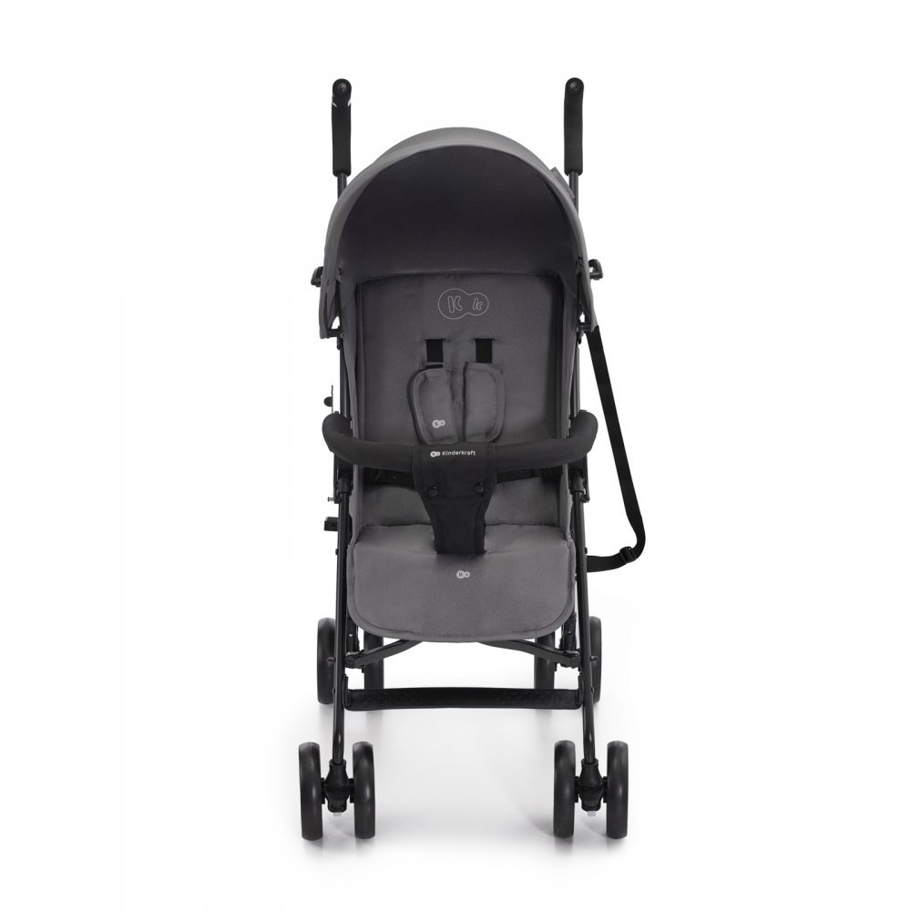 Carucior sport Kinderkraft Tik tip umbrela stone grey, spatar reglabil, pozitie somn, suport pentru picioare, roti din spuma Eva, greutate redusa 6,5 kg – imaginea 2