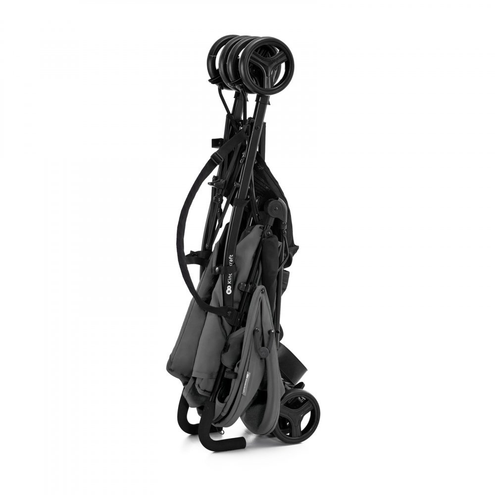 Carucior sport Kinderkraft Tik tip umbrela stone grey, spatar reglabil, pozitie somn, suport pentru picioare, roti din spuma Eva, greutate redusa 6,5 kg – imaginea 5