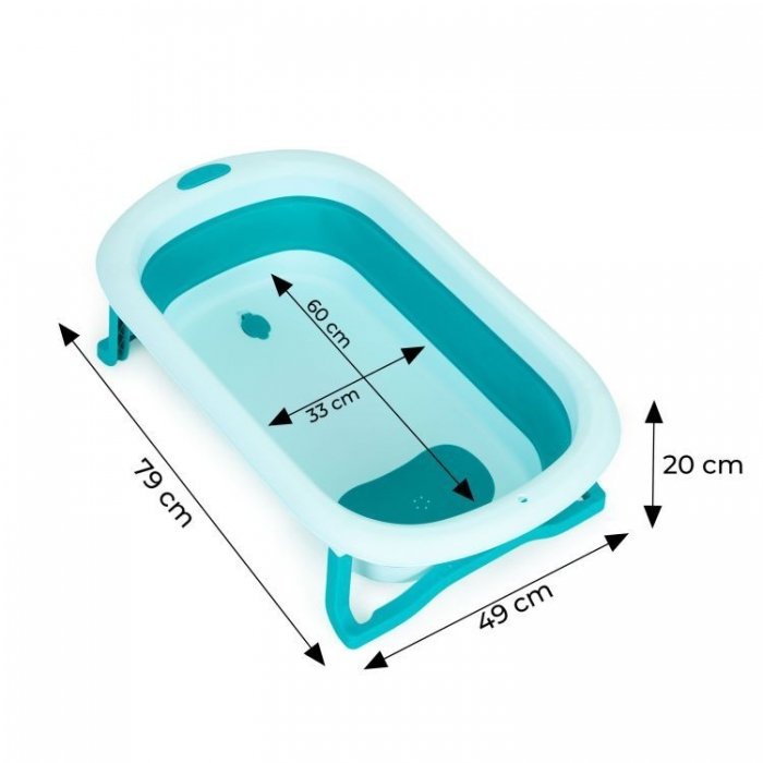 Cadita de baie cu dop de scurgere Ecotoys HA-B37 Albastru – imaginea 8