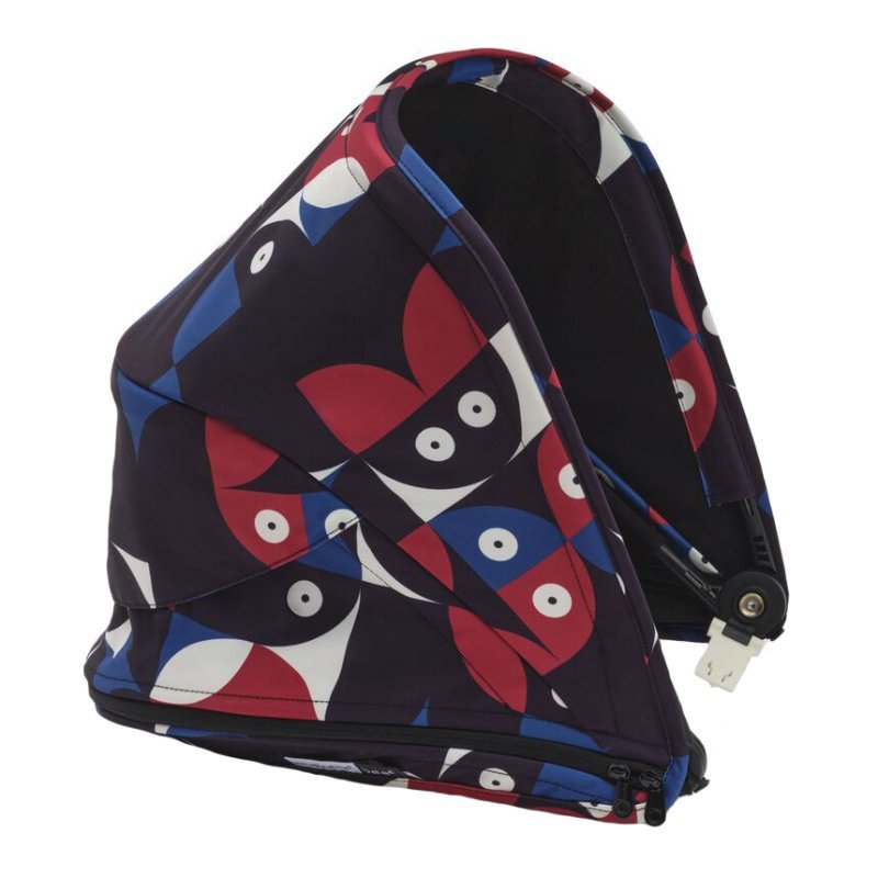 Capotina carucior Bugaboo Bee 6 Animal Explorer red blue – imaginea 3