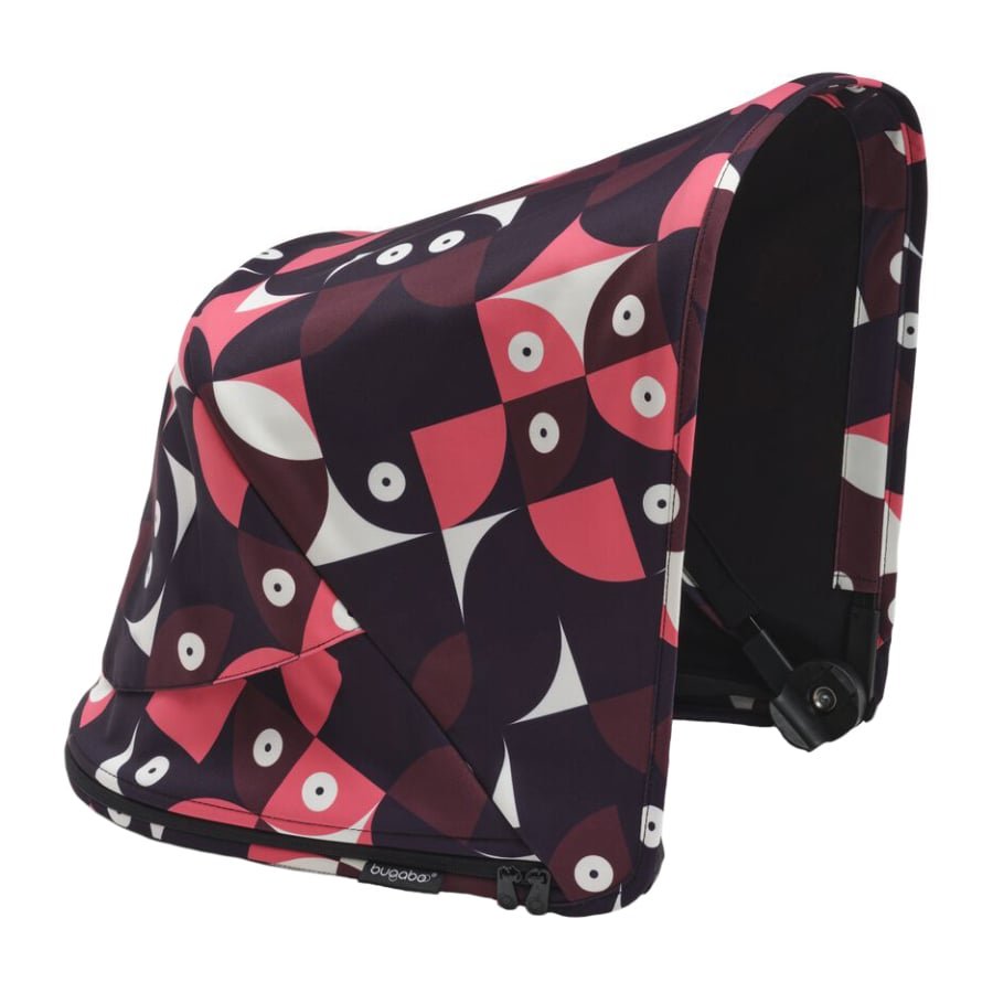 Capotina carucior Bugaboo Fox 3 Lynx Animal Explorer pink red – imaginea 3