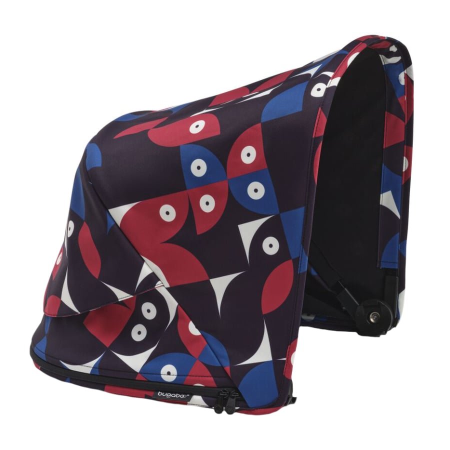 Capotina carucior Bugaboo Fox 3 Lynx Animal Explorer red blue – imaginea 2