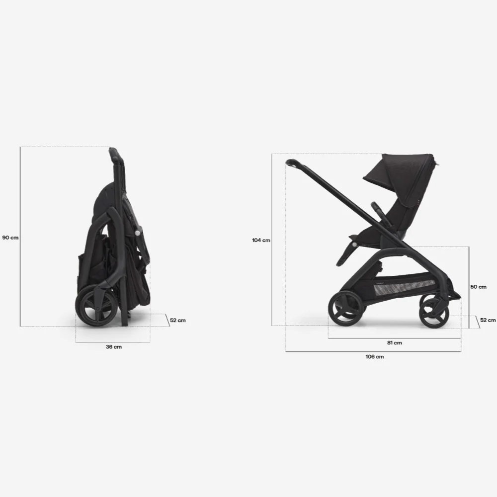 Carucior Bugaboo Dragonfly graphite grey melange – imaginea 8