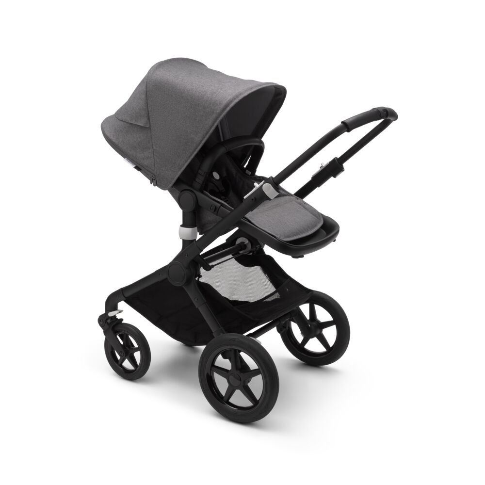 Carucior 2 in 1 Bugaboo Fox 2 Complete black grey melange – imaginea 3