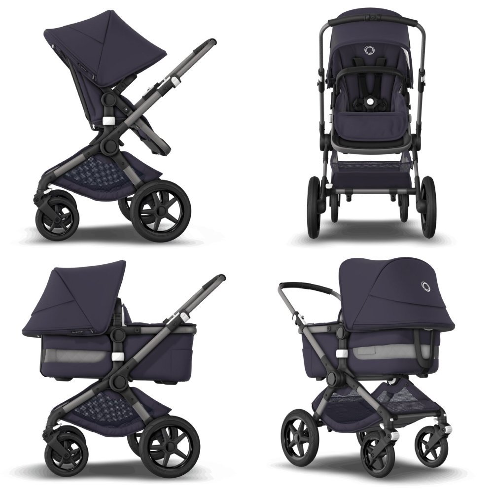 Carucior 2 in 1 Bugaboo Fox 3 Classic graphite dark navy – imaginea 2