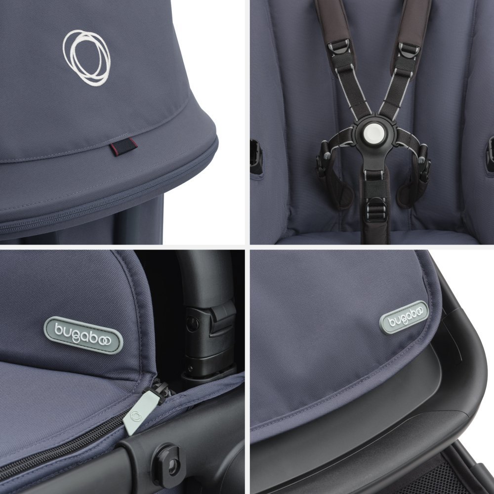 Carucior 2 in 1 Bugaboo Fox Cub black stormy blue – imaginea 8
