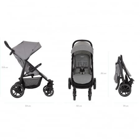 Carucior Graco EeZeFold Steeple Gray – imaginea 4