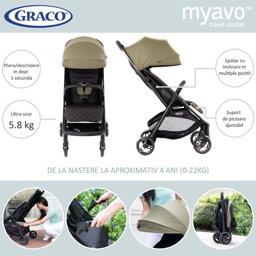 Carucior Graco Myavo Fossil – imaginea 5