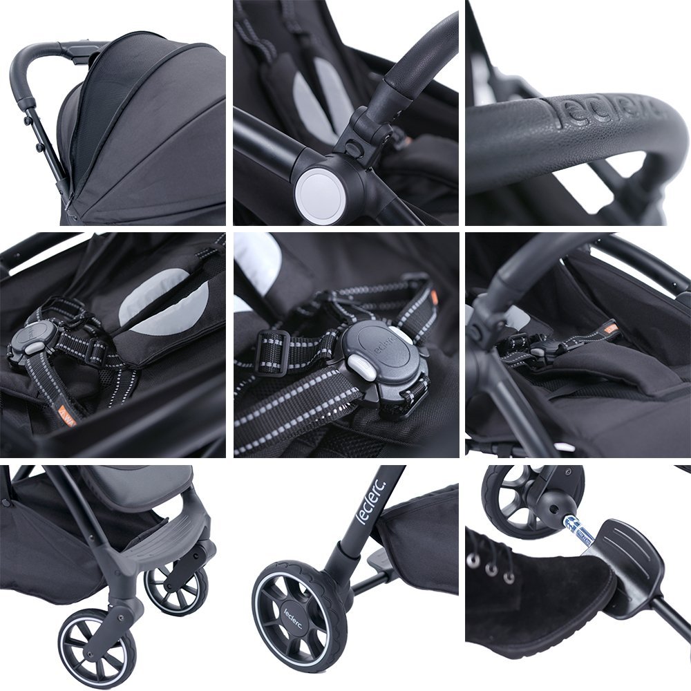 Carucior Leclerc Magic Fold Plus 2 in 1 green – imaginea 3