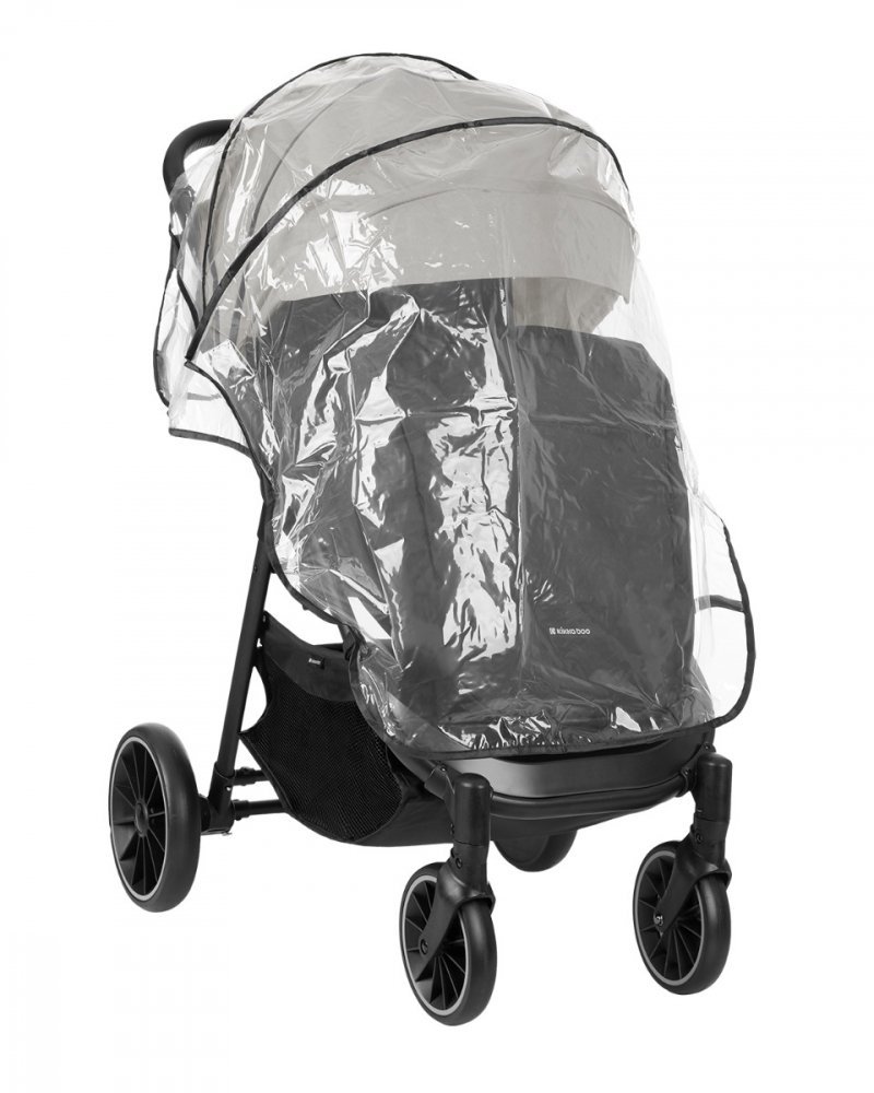 Carucior pentru copii KikkaBoo Sarah Grey 2023, 0-48luni pana la 22kg cu suspensii,spatar reglabil cu pozitie somn,Maner din piele ecologica,tavita,husa de ploaie,husa picioare si suport pahar incluse – imaginea 3